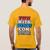FunWithBonus.com Front Pocket #pinball - Twee zijd T-shirt (Achterkant)