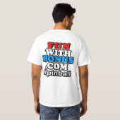 FunWithBonus.com Front Pocket #pinball - Twee zijd T-shirt (Achterkant volledig)