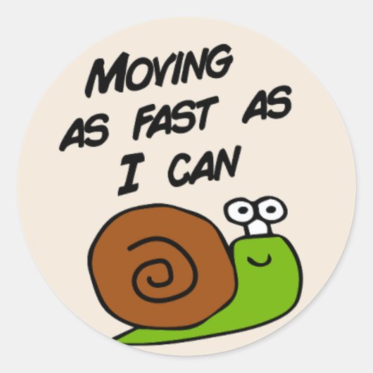 Funy bumper Slow Car Student Driver Ronde Sticker (Voorkant)