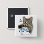 Funy HAHA Hope zei dat je... Vierkante Button (Voorkant /achterkant)