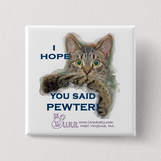 Funy HAHA Hope zei dat je... Vierkante Button (Voorkant)