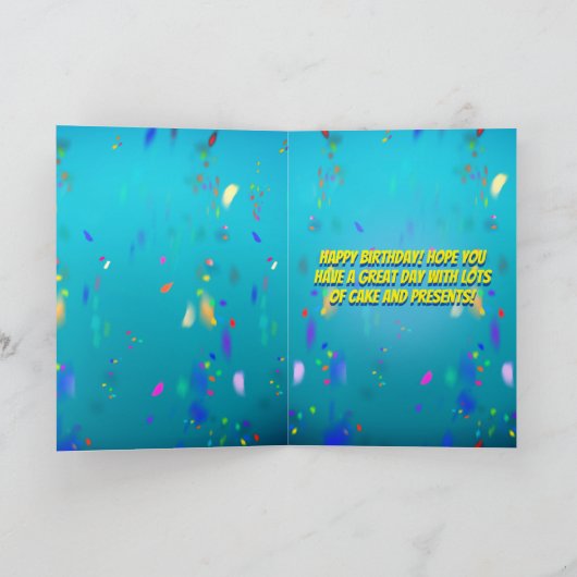 Funy Tiger Party Ballon Explosion Verjaardag Kaart (Binnen)