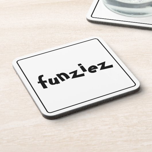 "Funziez" Slang zinsnede Bier Onderzetter (Linkerzijde)