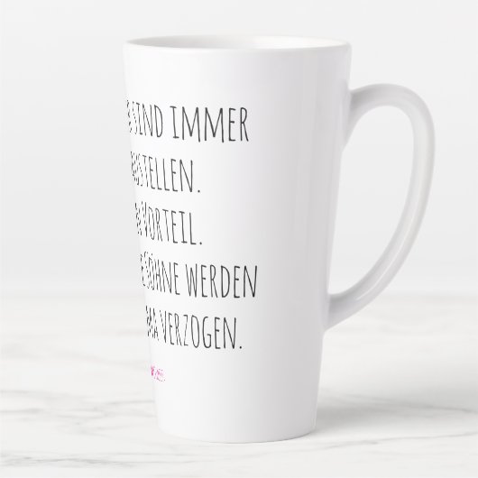 Für alle, die draußen malochen – und drinnen verzi latte mok (Rechts)