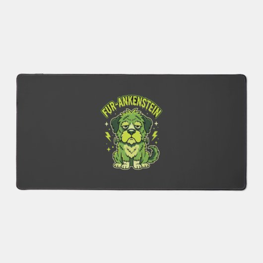 Fur-Ankenstein Grappige Frankenstein Hond Hallowee Bureaumat (Voorkant)