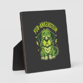 Fur-Ankenstein Grappige Frankenstein Hond Hallowee Fotoplaat (Voorkant)
