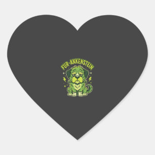 Fur-Ankenstein Grappige Frankenstein Hond Hallowee Hart Sticker