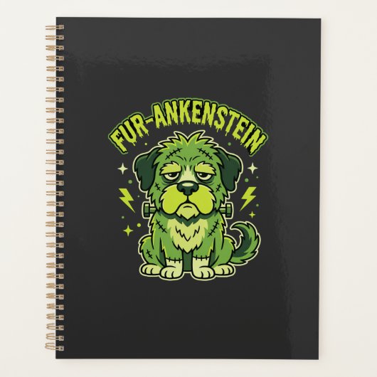 Fur-Ankenstein Grappige Frankenstein Hond Hallowee Planner (Voorkant)