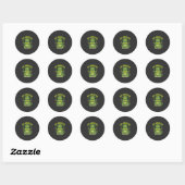 Fur-Ankenstein Grappige Frankenstein Hond Hallowee Ronde Sticker (Vel)