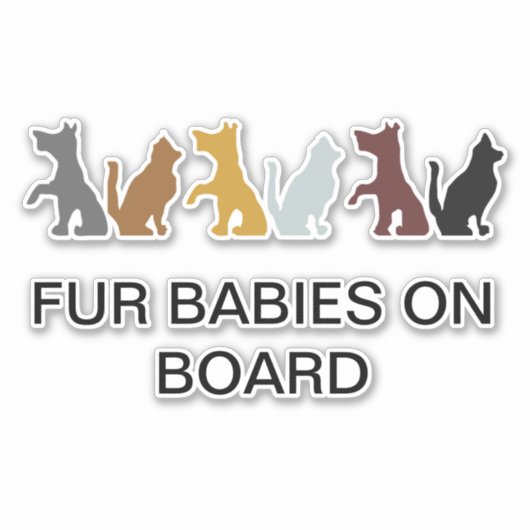 Fur Babies aan boord Sticker (Voorkant)