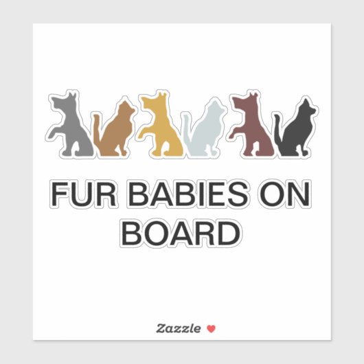 Fur Babies aan boord Sticker (Vel)