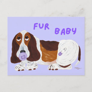 Fur Baby Basset Hound Pup Briefkaart