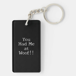 Fur Baby Dog Lover Simple Outline Design Sleutelhanger