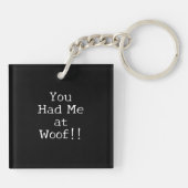 Fur Baby Dog Lover Simple Outline Design Sleutelhanger (Achterkant)