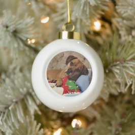Fur Baby gepersonaliseerde keramische balkversieri Keramische Bal Ornament