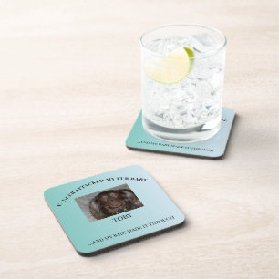 Fur Baby Kanker Overlevende Hoop Design Bier Onderzetter