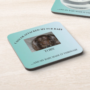 Fur Baby Kanker Overlevende Hoop Design Bier Onderzetter