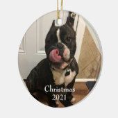 Fur Baby kerstversiering Keramisch Ornament (Links)