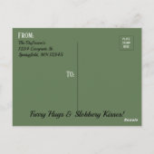 "Fur Baby" Nieuwe aankondiging van Dog Briefkaart (Achterkant)