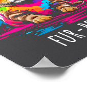 Fur-bulous Cute Cat Christmas Party Holiday Kitten Poster (Hoek)