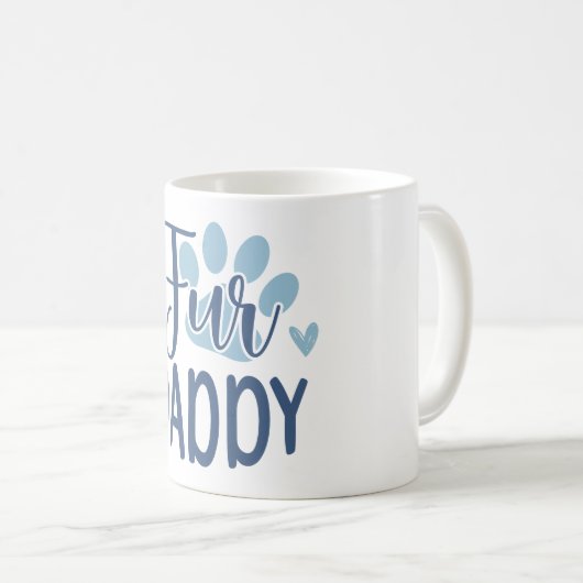 Fur Daddy Grappig Vaderdag Gift Koffiemok (Voorkant rechts)
