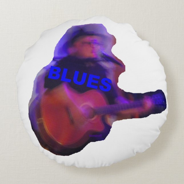 Für Deinen BLUES -  Rond Kussen (Achterkant)