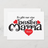 Für die beste mama... briefkaart (Voorkant / Achterkant)