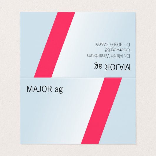 Für diskrete Nachrichten Visitekaartje (Buitenkant ongevouwen)