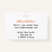 Für Doggen Aussteller Badge (Achterkant)