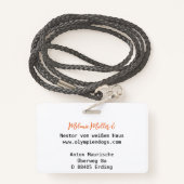 Für Doggen Aussteller Badge (Achterkant met draagriem)