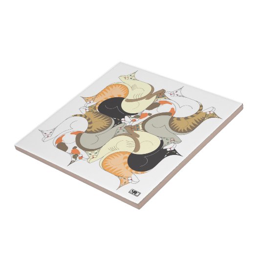 Fur Ellie Ceramic Tile Tegeltje (Zijkant)