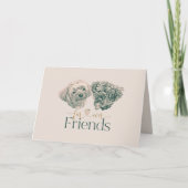 Fur-ever Friends Gevouwen Wenskaart Kaart (Voorkant)