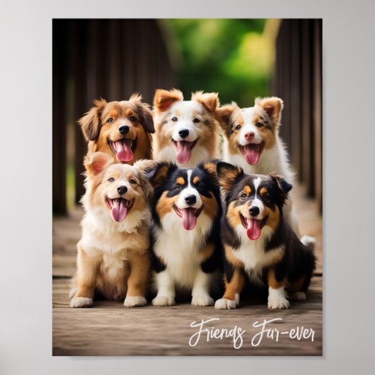 Fur-ever Friends: Schattige Puppy Poster (Voorkant)
