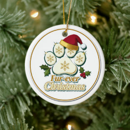 Fur-ever Kerstmis Pootafdruk Ornament