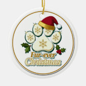 Fur-ever Kerstmis Pootafdruk Ornament (Voorkant)