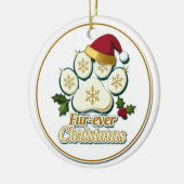 Fur-ever Kerstmis Pootafdruk Ornament (Links)