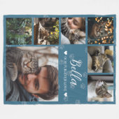 Fur-Ever Love Fotocollage Hond of Kattenliefhebber Fleece Deken (Voorkant (Horizontaal))