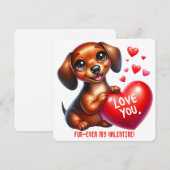 Fur-Ever Mijn Valentijn - Valentijnsdag Kaart (Voorkant / Achterkant)