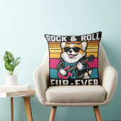 Fur-Ever Rock & Roll With A Rockin Corgi Kussen (Stoel)