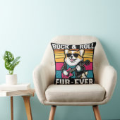 Fur-Ever Rock & Roll With A Rockin Corgi Kussen (Stoel)