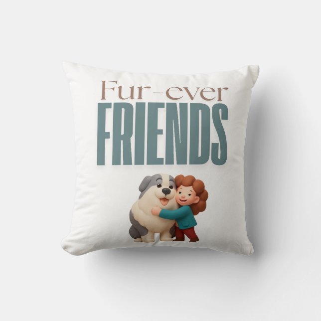 Fur‑ever Vrienden Kussen (Voorkant)