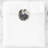 Fur Face Ronde Sticker (Tas)