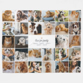 Fur Family Aangepaste Tekst 28-Foto Collage Fleece Deken (Voorkant (Horizontaal))