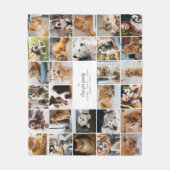 Fur Family Aangepaste Tekst 28-Foto Collage Fleece Deken (Voorkant)