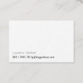 Für Herren mit Anspruch und Schwarzen Ideen Visitekaartje (Voorkant)