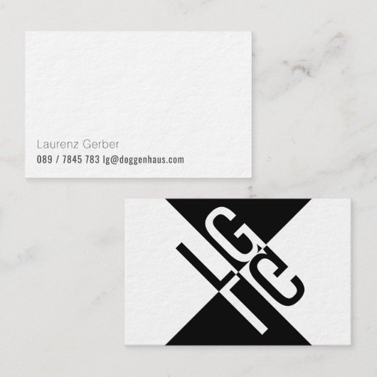 Für Herren mit Anspruch und Schwarzen Ideen Visitekaartje (Voorkant / Achterkant)