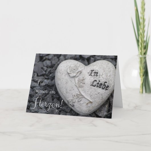 Für immer im Herzen - in Liebe! Kaart (Voorkant)