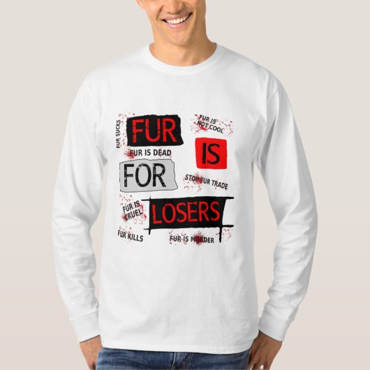 Fur is voor verliezers t-shirt (Voorkant)