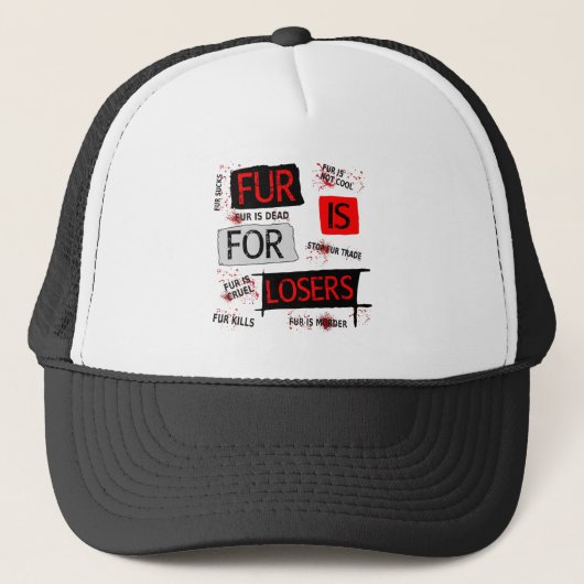 Fur is voor verliezers trucker pet (Voorkant)