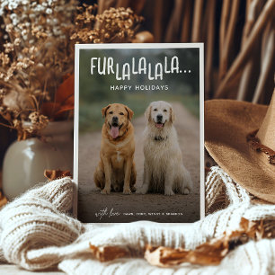 FUR LA LA LA LA... Hondenfoto Kerstmis Feestdagenkaart